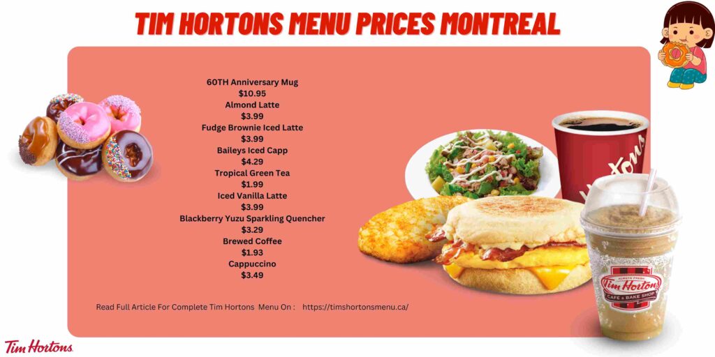 Tim Hortons Menu Montreal